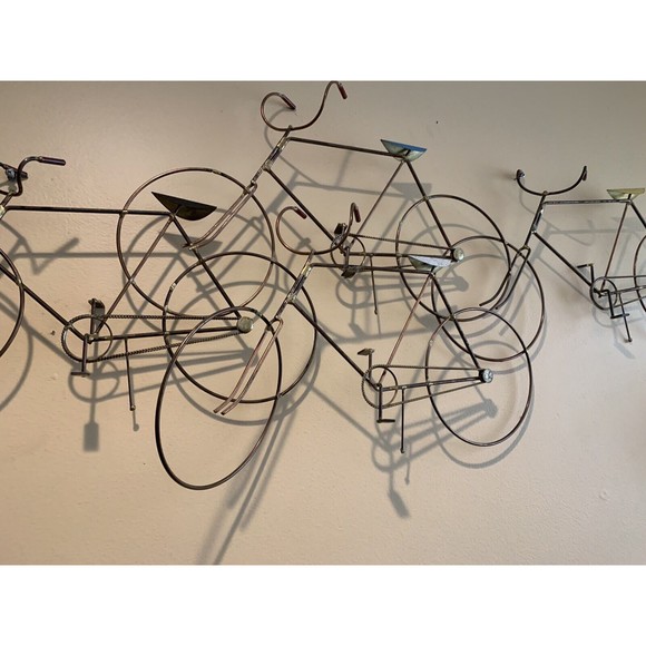 CURTIS JERE BICYCLE WALL SCULPTURE METAL WORK MODERN VINTAGE HANDMADE RARE - Picture 3 of 10
